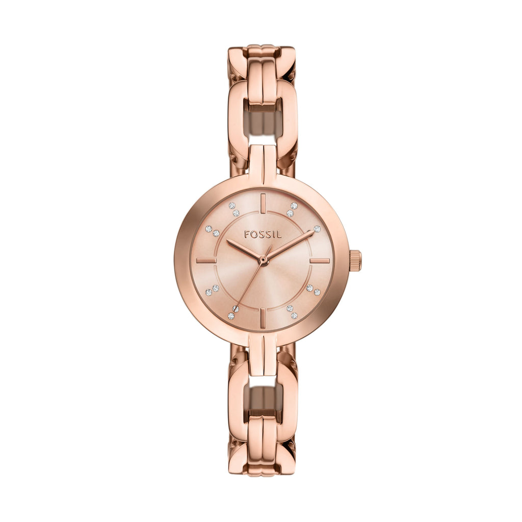 Fossil Outlet Women's Kerrigan 32mm Three-Hand Rose Gold-Tone Stainless Steel Watch