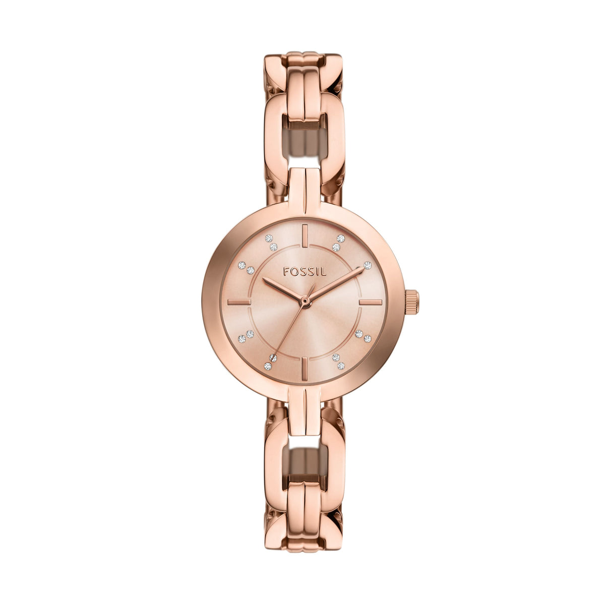 Fossil Outlet Women's Kerrigan 32mm Three-Hand Rose Gold-Tone Stainless Steel Watch