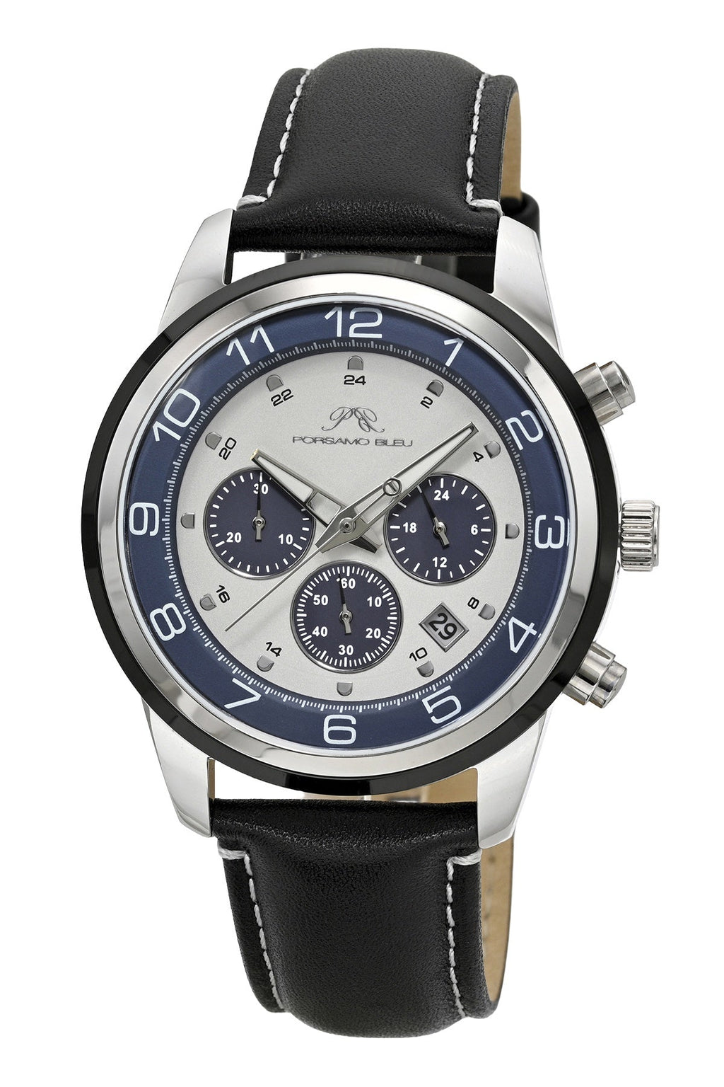 Porsamo Bleu Men's Arthur Genuine Leather Band Watch 1091HARL