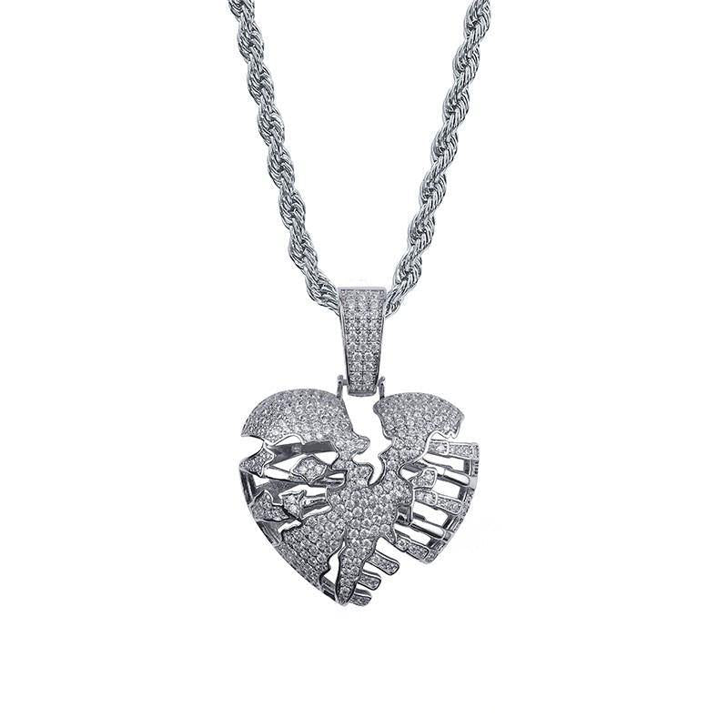 AAA CZ Micro-inlay Rhinestone Hollow Necklace Pendant
