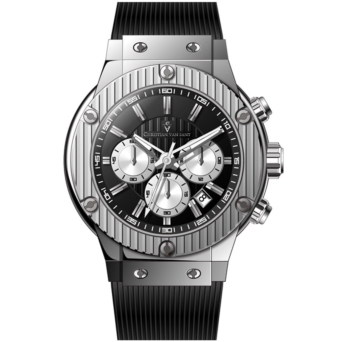 Christian Van Sant Men's Monarchy Black Dial Watch