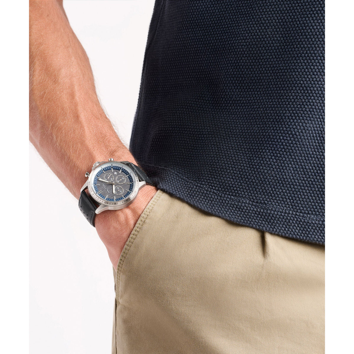 Nautica Mens Nct Blue Ocean Leather And Silicone Watch Box Set