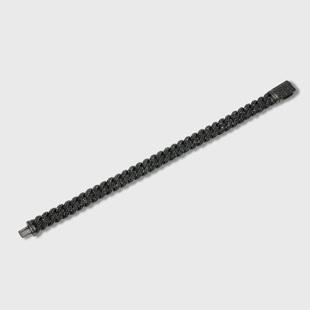 Iced Cuban Bracelet (Black) - 10mm