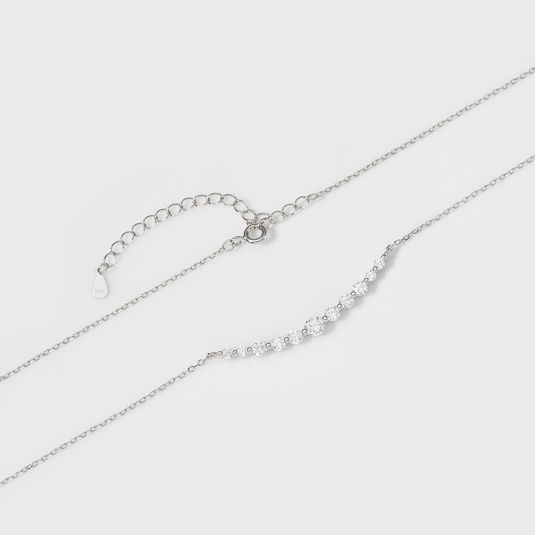 Moissanite Aurora Necklace (Silver)