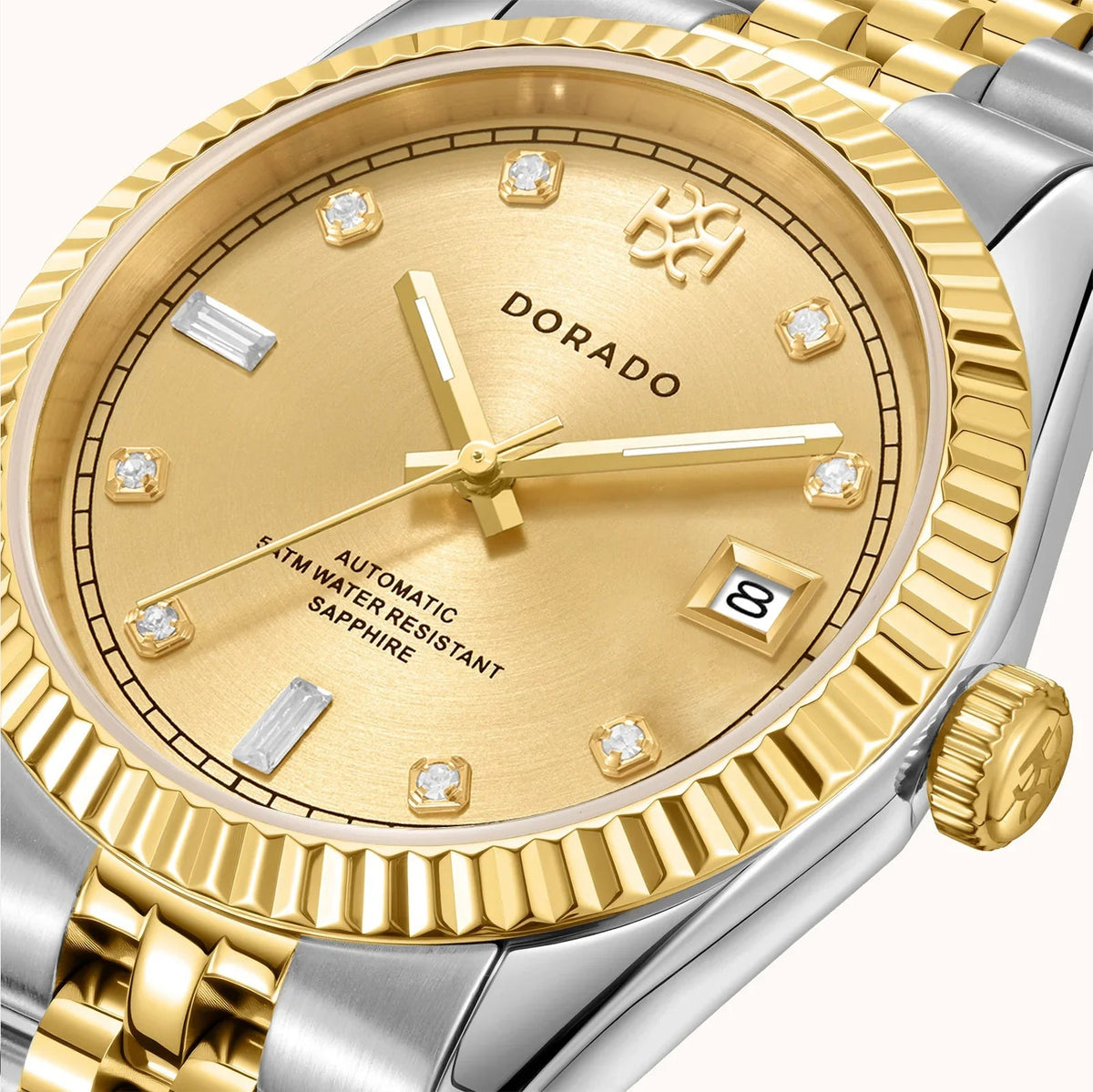DORADO Two Tone Timeless Watch - Gold w/ SIX9 Markers