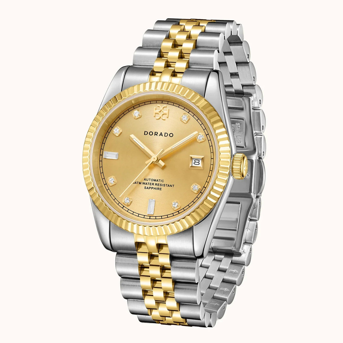 DORADO Two Tone Timeless Watch - Gold w/ SIX9 Markers