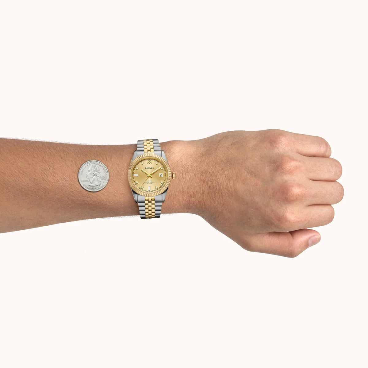 DORADO Two Tone Timeless Watch - Gold w/ SIX9 Markers