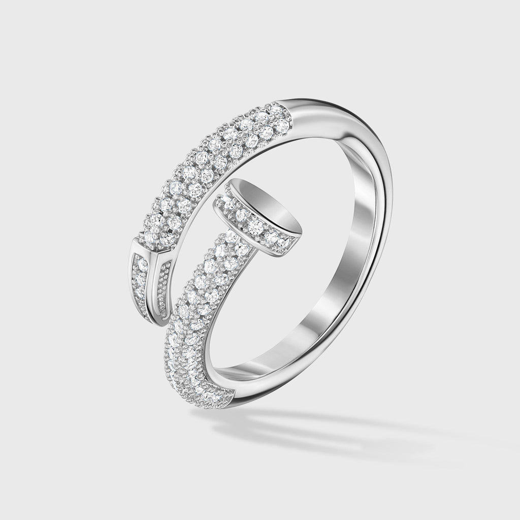 Rings Bundle (Silver) - Cuban, Tennis and Nail