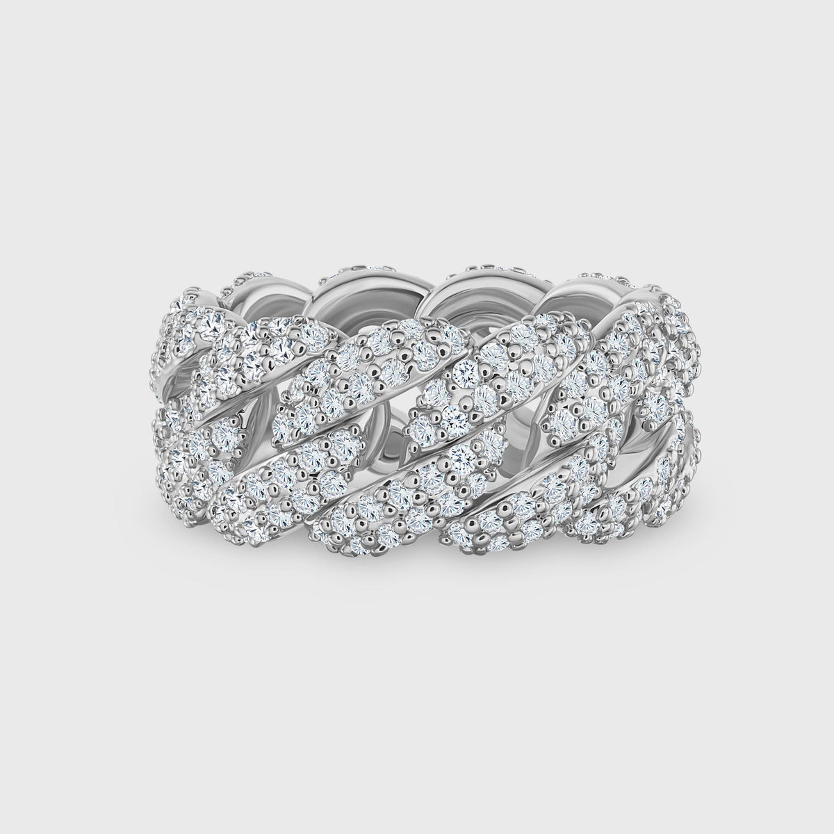Iced Cuban Ring (Silver)