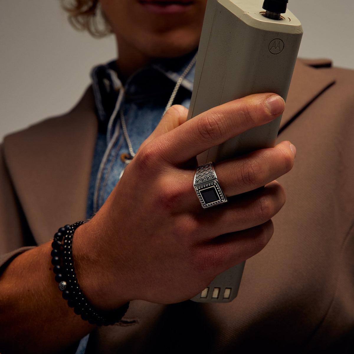 Black Onyx Signet Ring