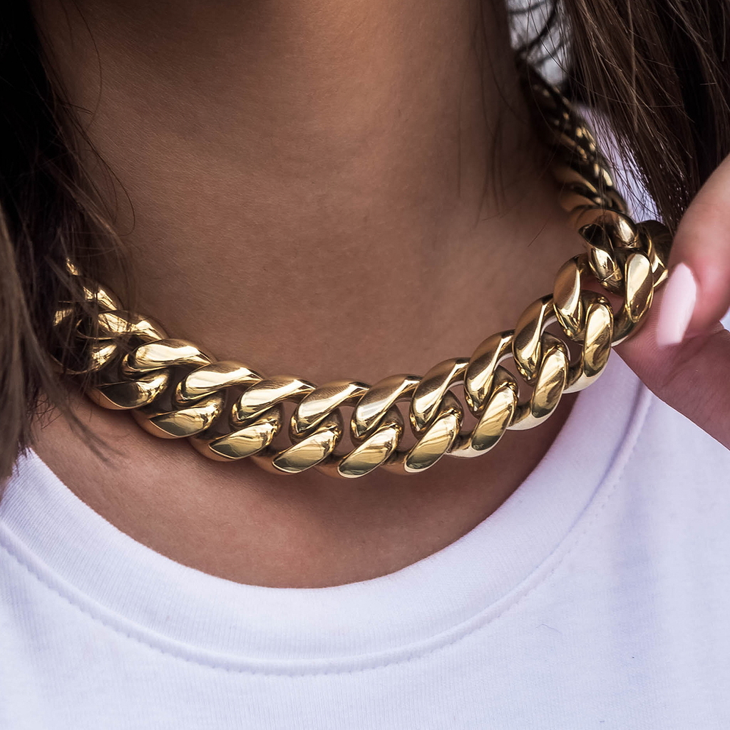 GLD GLD Signature Cuban in Yellow Gold- 19mm