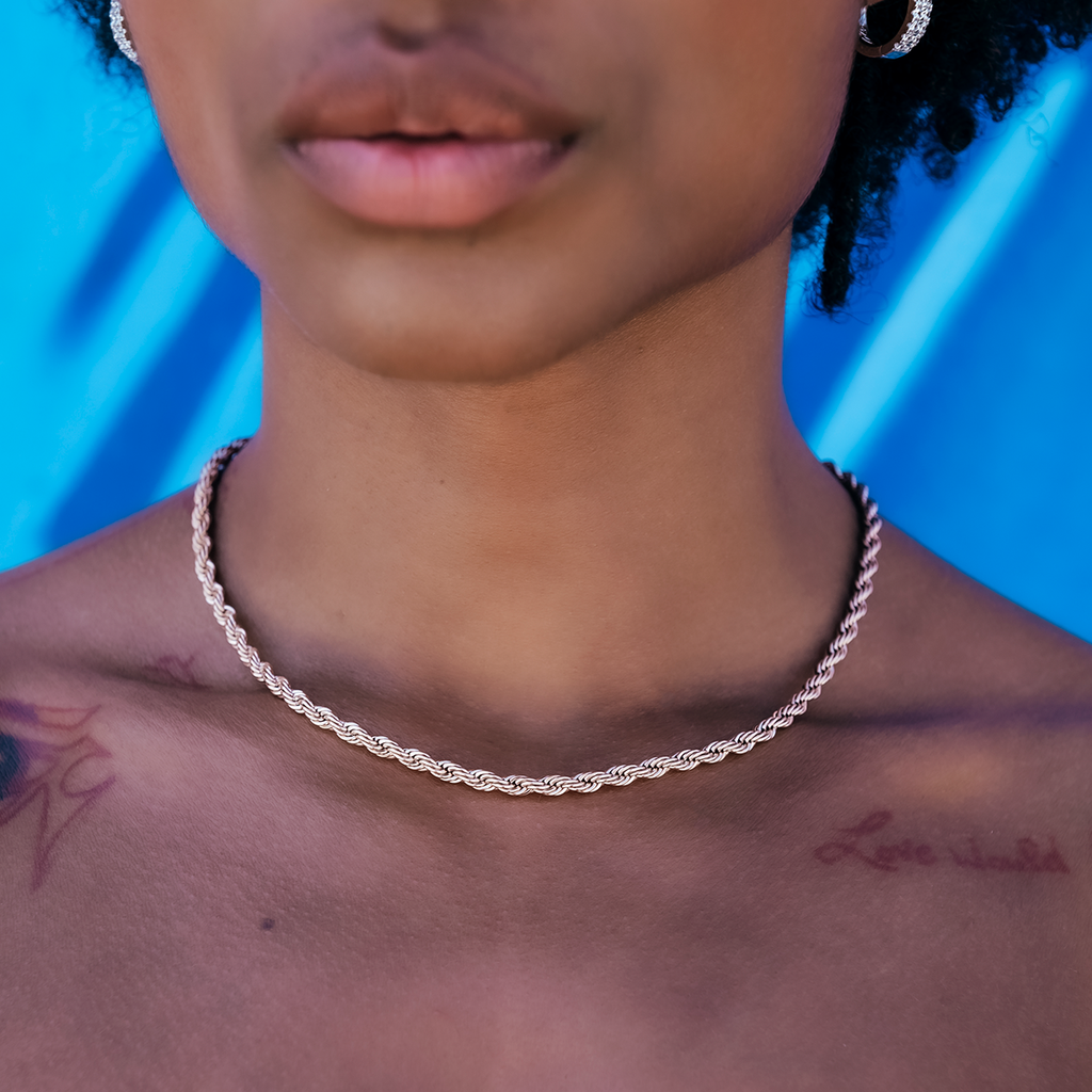 GLD Rope Necklace in Rose Gold - 4mm