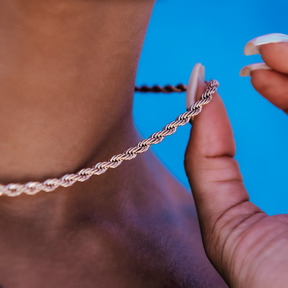 GLD Rope Necklace in Rose Gold - 4mm