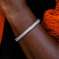 Diamond Baguette Tennis Bracelet in White Gold- 6mm
