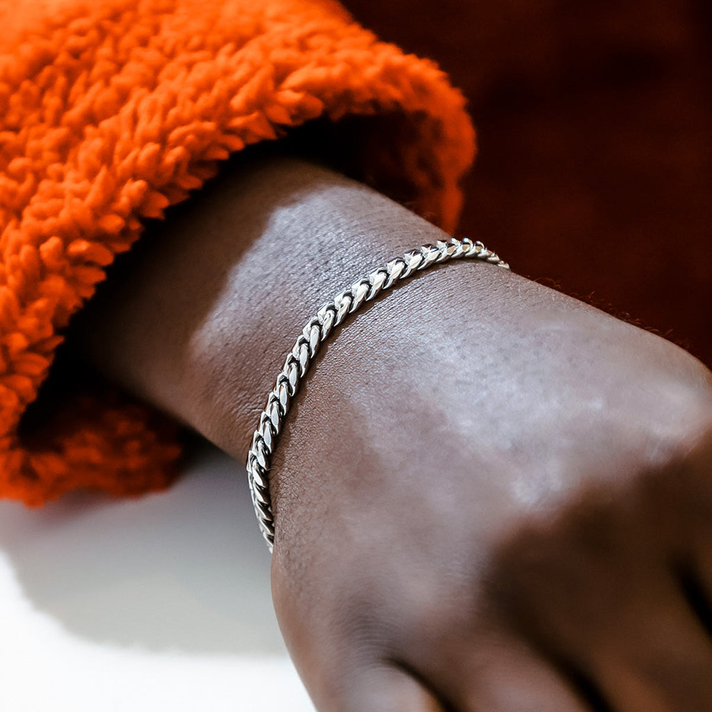 GLD Miami Cuban Bracelet in White Gold- 6mm