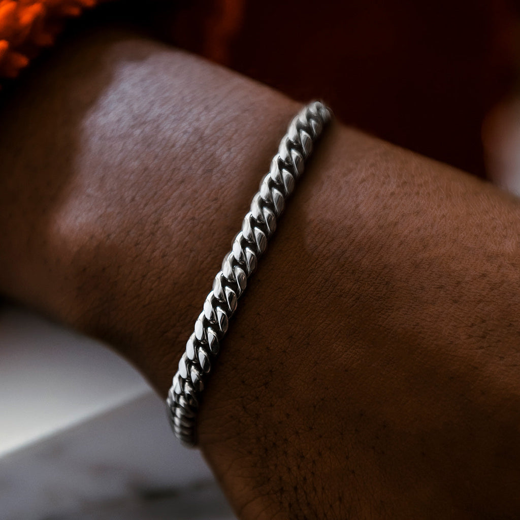 GLD Miami Cuban Bracelet in White Gold- 6mm