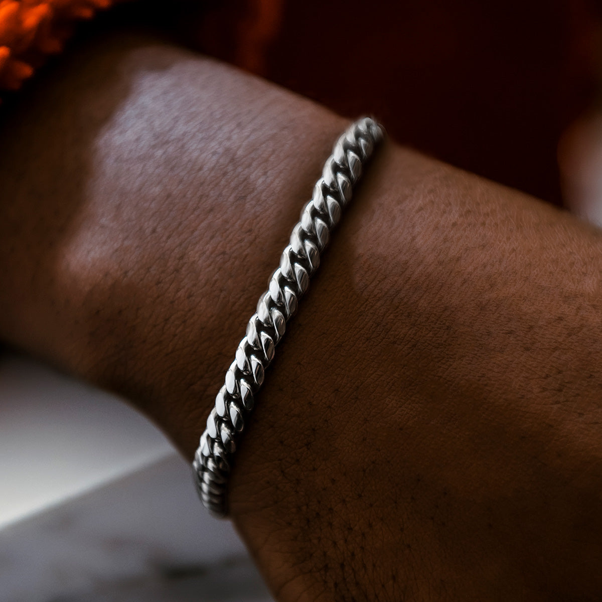 GLD Miami Cuban Bracelet in White Gold- 6mm