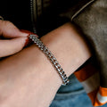 GLD Miami Cuban Bracelet in White Gold- 6mm