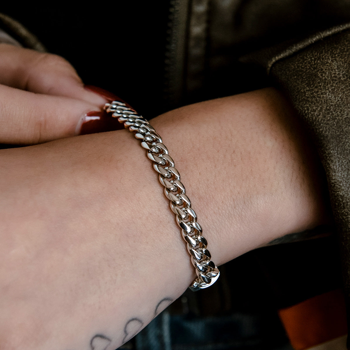 GLD Miami Cuban Bracelet in White Gold- 6mm