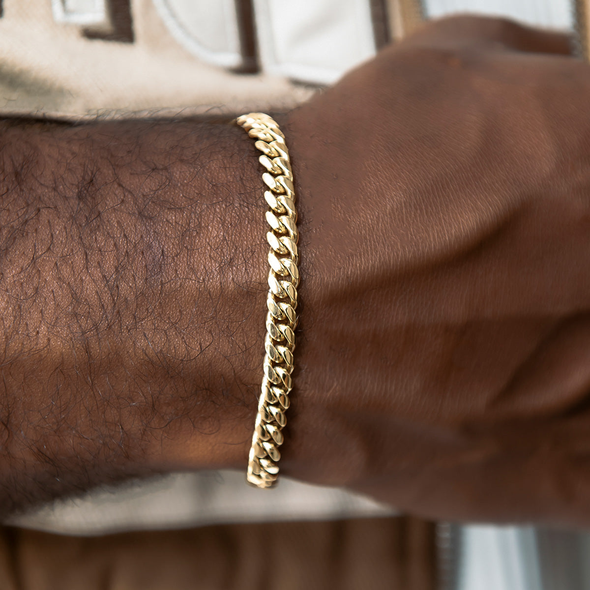 GLD Miami Cuban Bracelet in Yellow Gold- 6mm