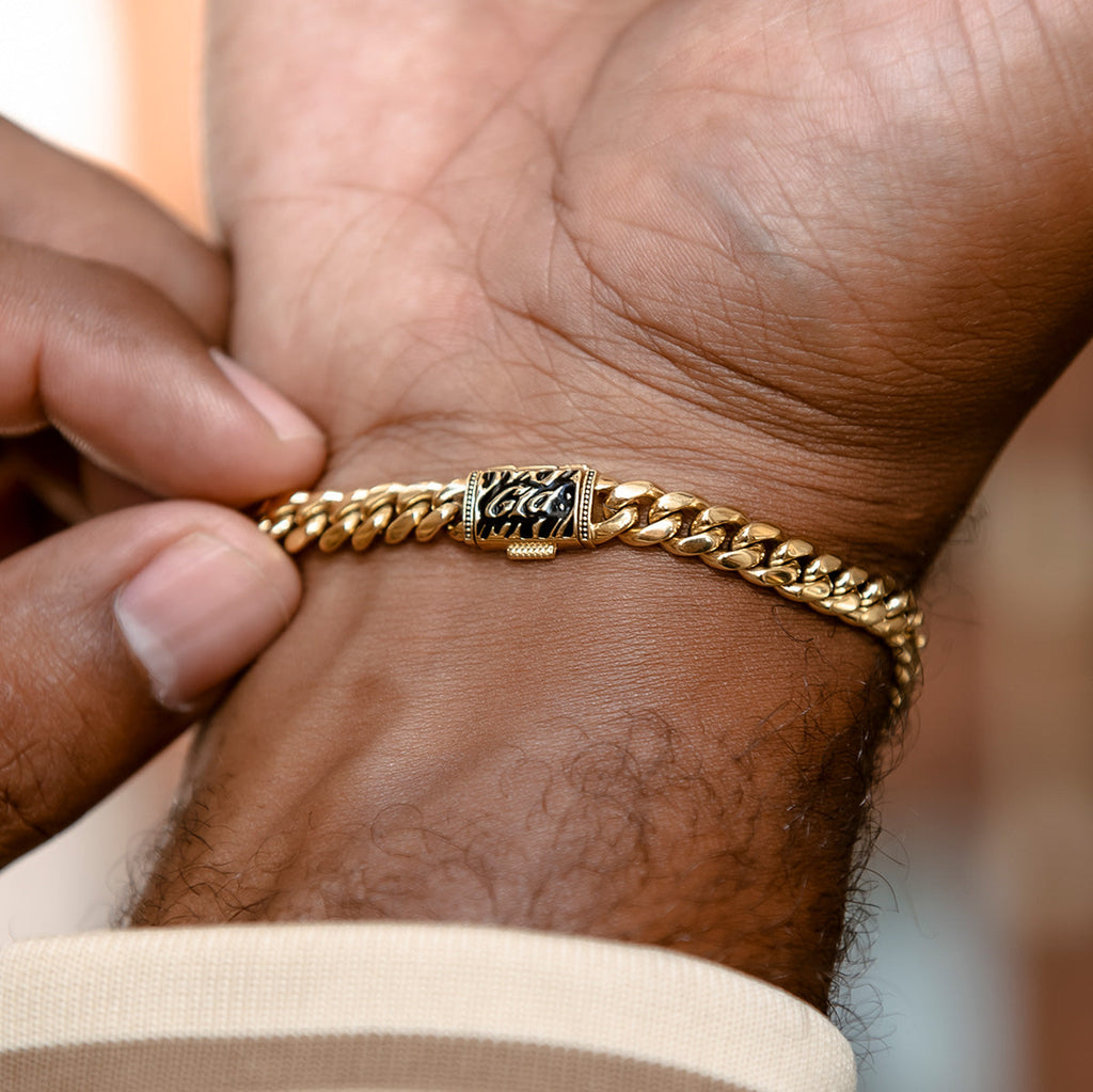 GLD Miami Cuban Bracelet in Yellow Gold- 6mm