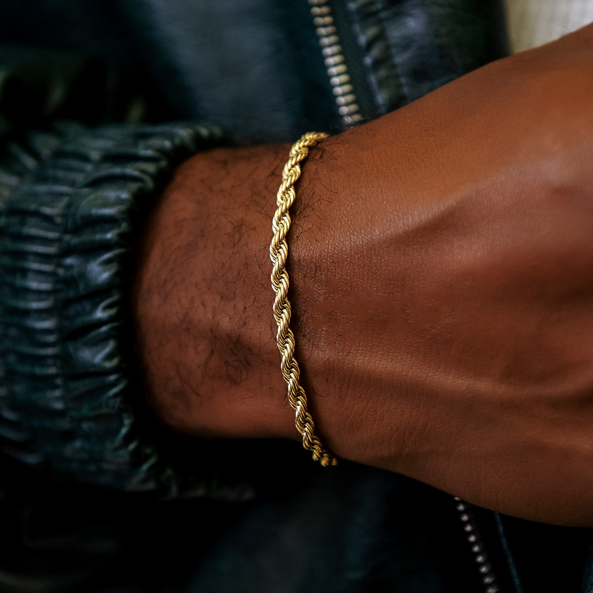 GLD Rope Bracelet in Yellow Gold- 4mm