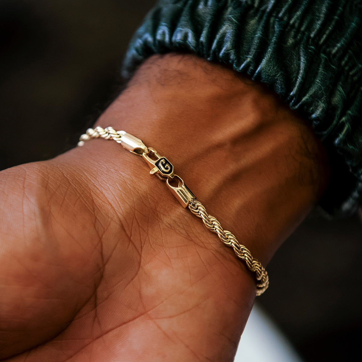GLD Rope Bracelet in Yellow Gold- 4mm