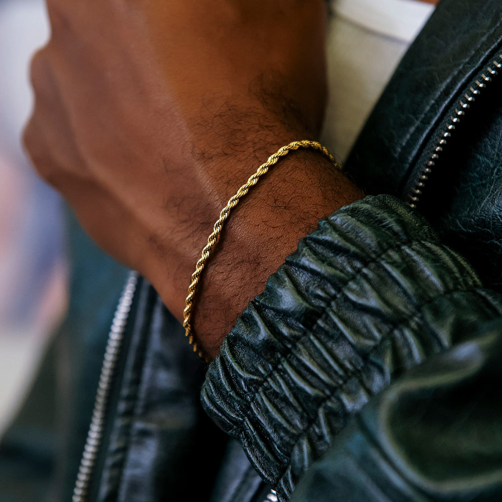 GLD Rope Bracelet in Yellow Gold- 2mm