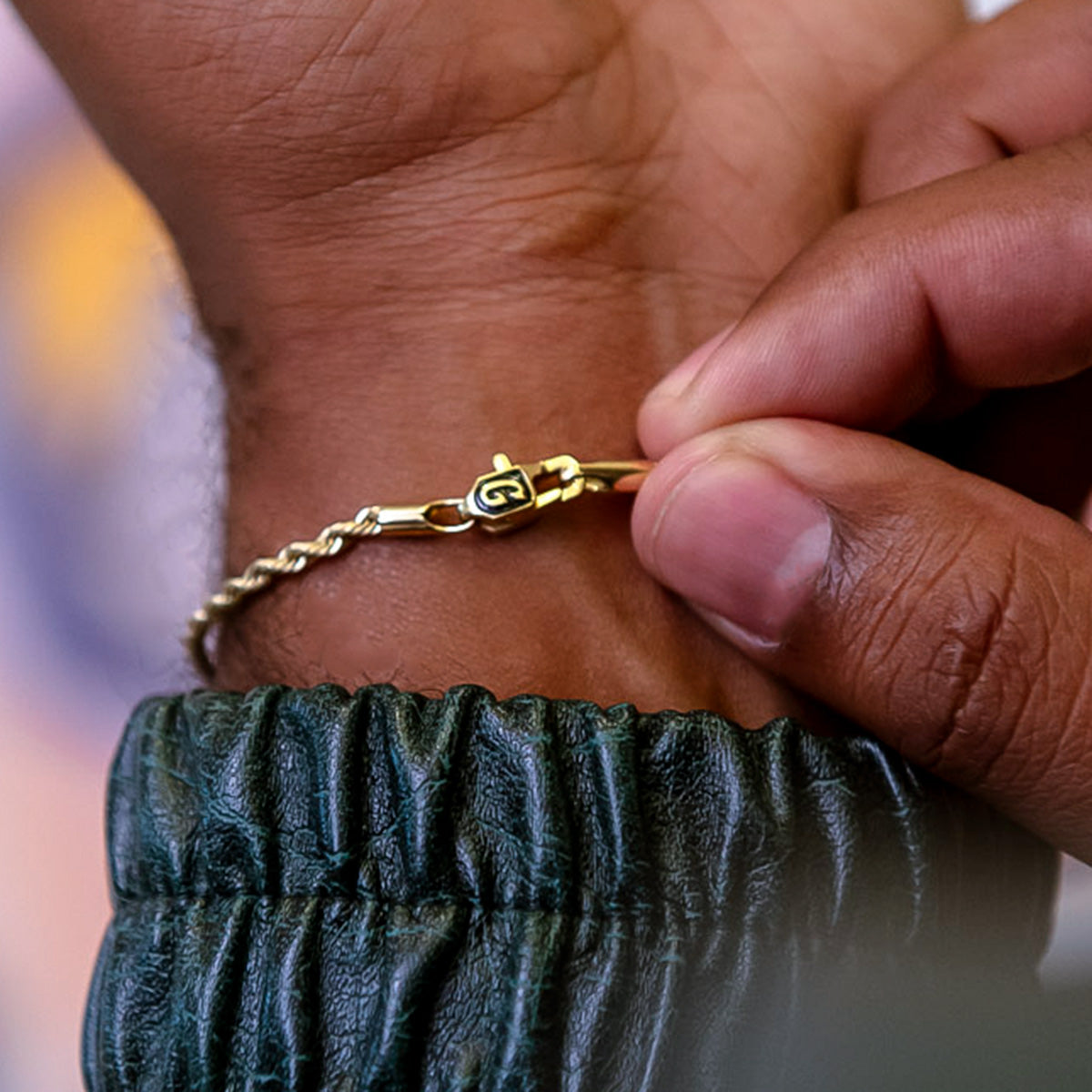 GLD Rope Bracelet in Yellow Gold- 2mm