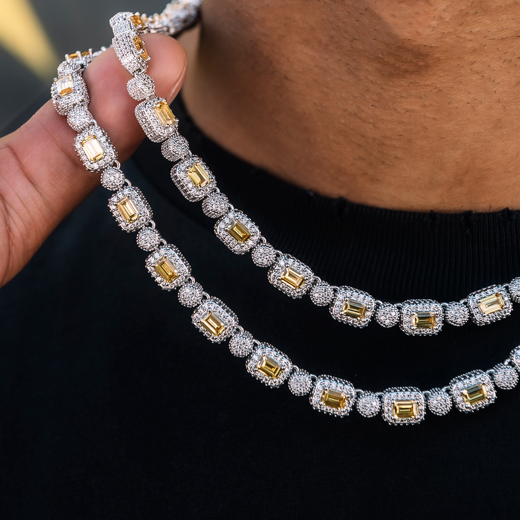Canary Baguette Pave Tennis Chain