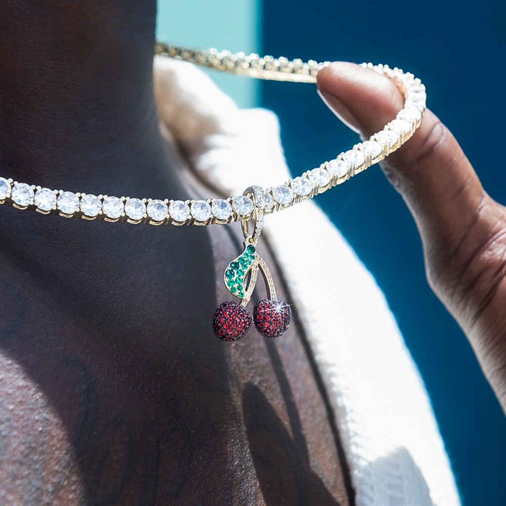 Iced Cherry Pendant
