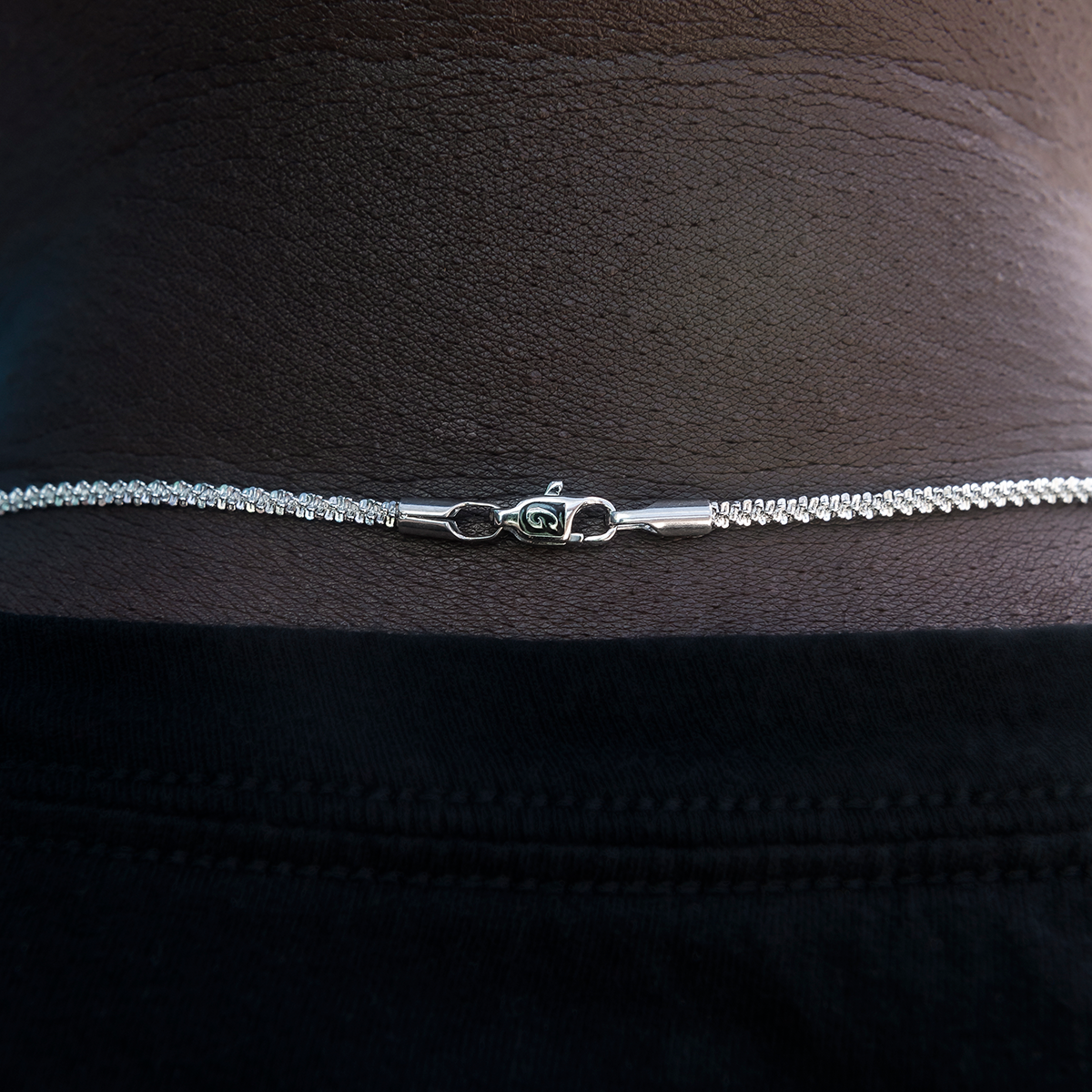 Popcorn Chain in White Gold- 2mm