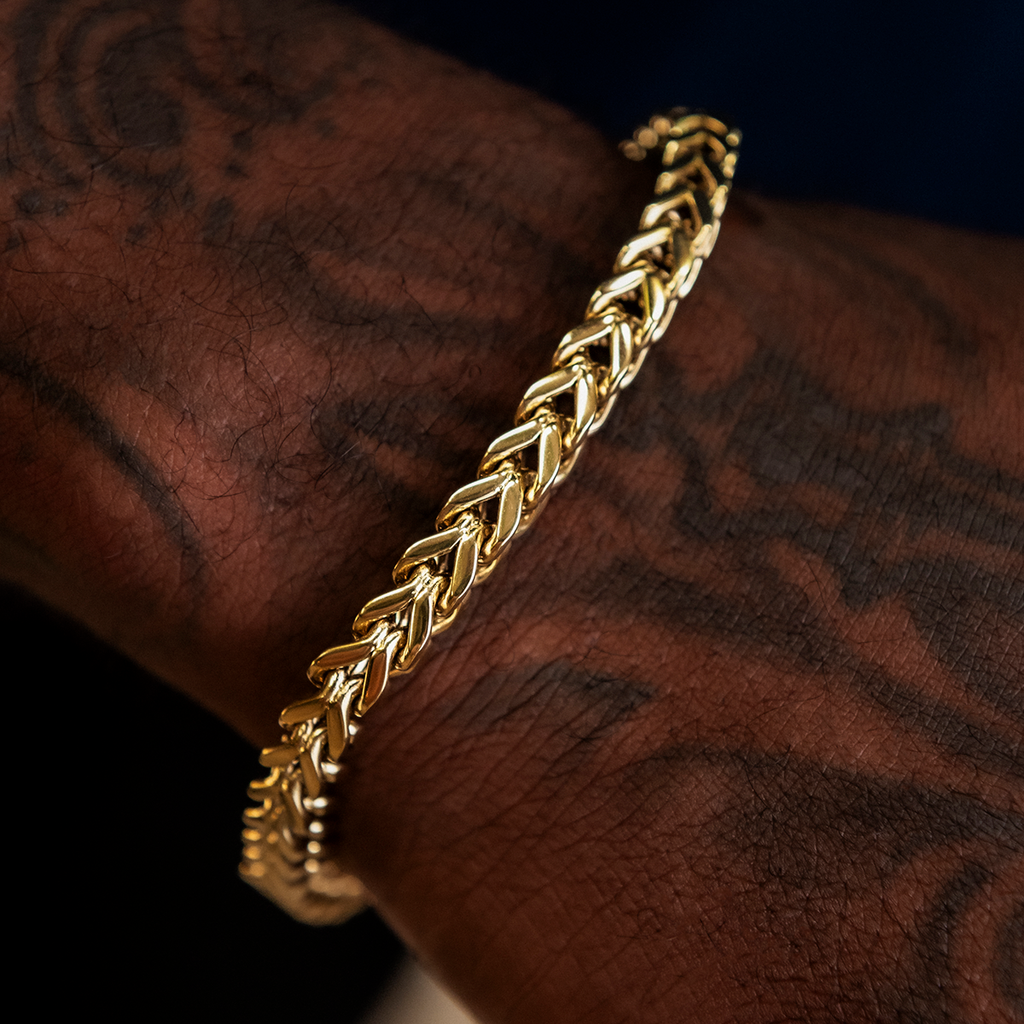 Franco Bracelet in Yellow Gold- 6mm