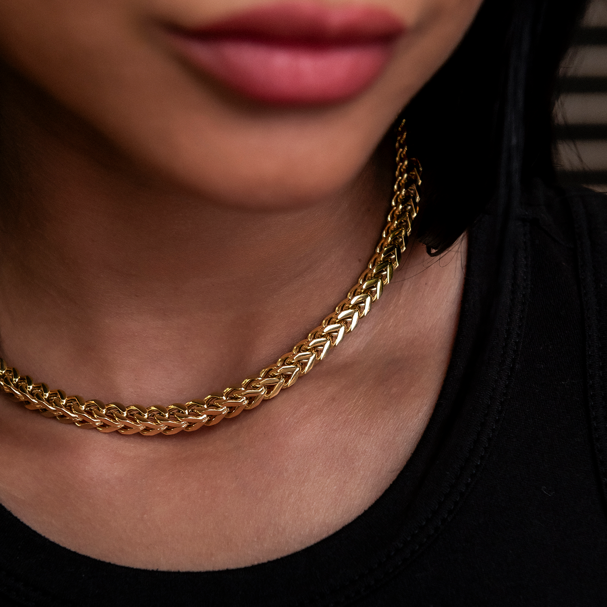Franco Necklace in Yellow Gold- 6mm