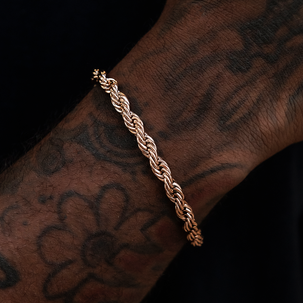 GLD Rope Bracelet in Rose Gold- 6mm