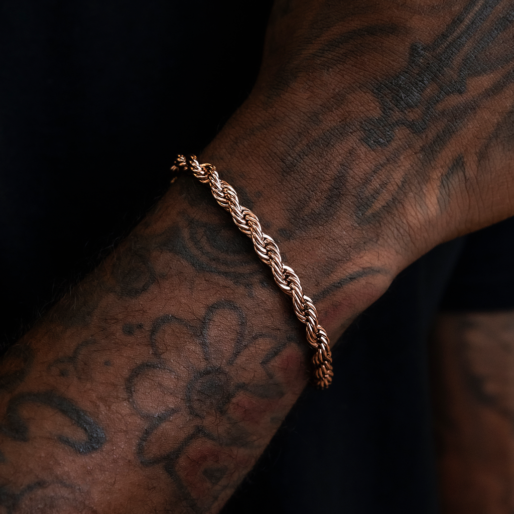 GLD Rope Bracelet in Rose Gold- 6mm