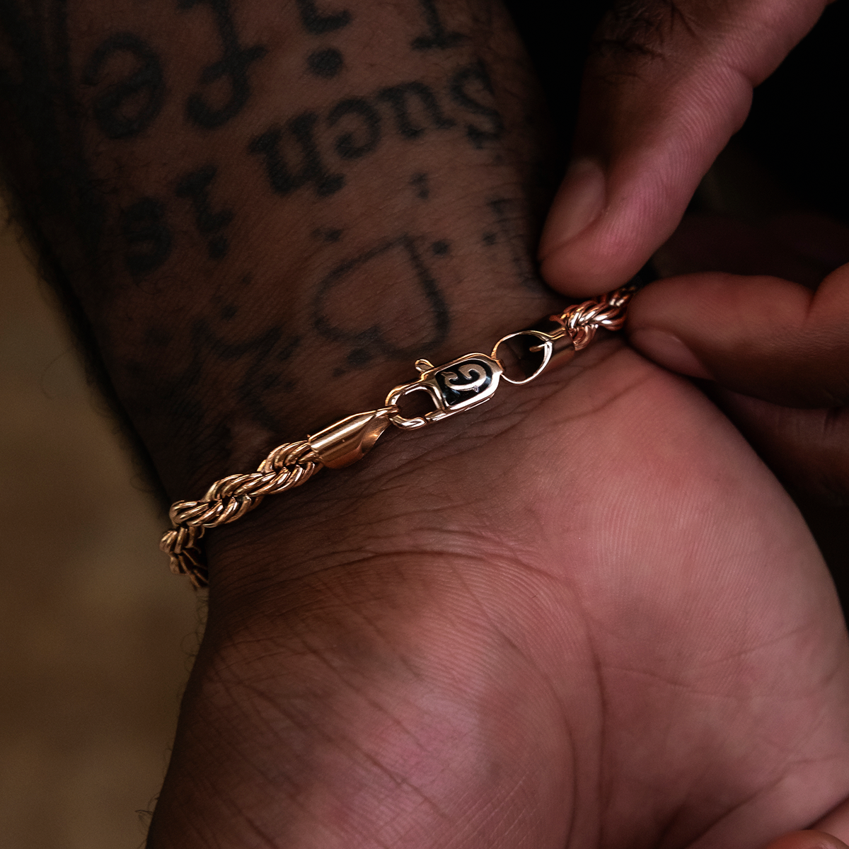 GLD Rope Bracelet in Rose Gold- 6mm