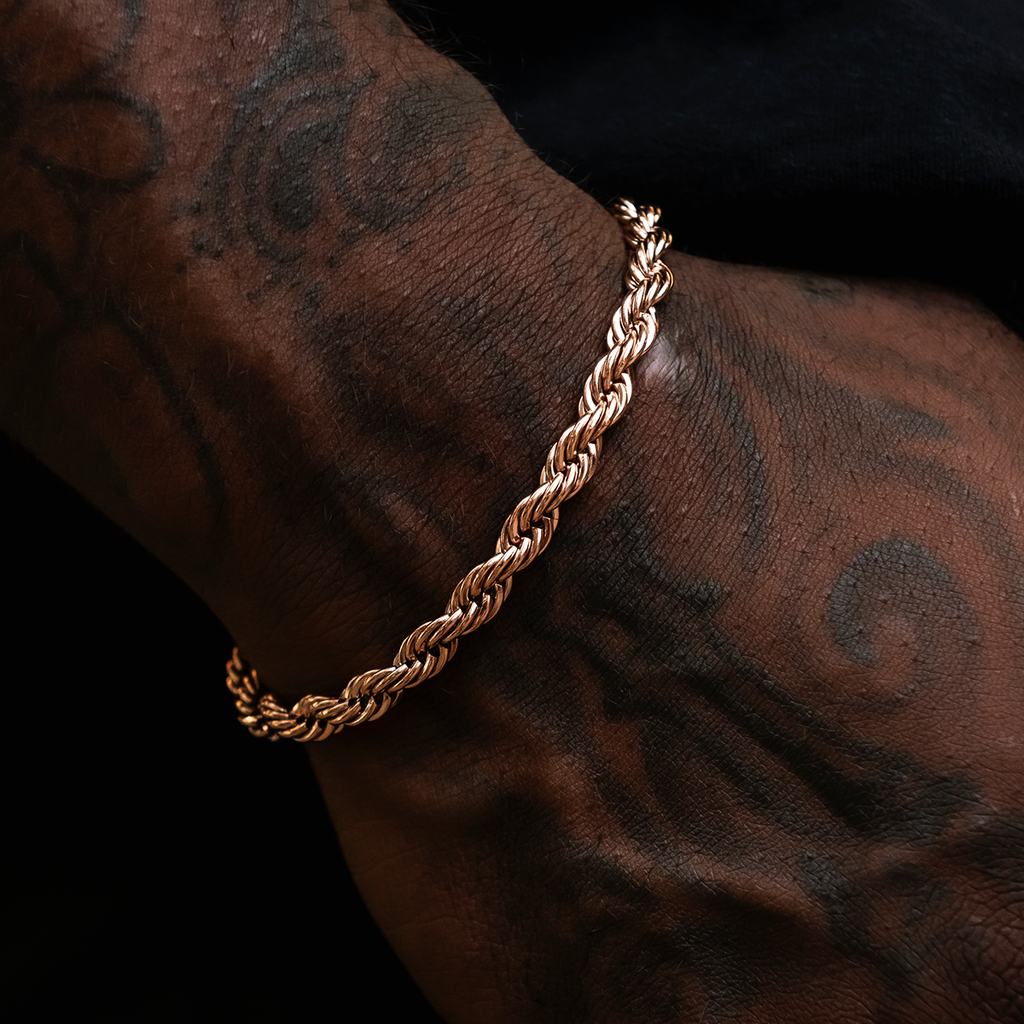 GLD Rope Bracelet in Rose Gold- 6mm