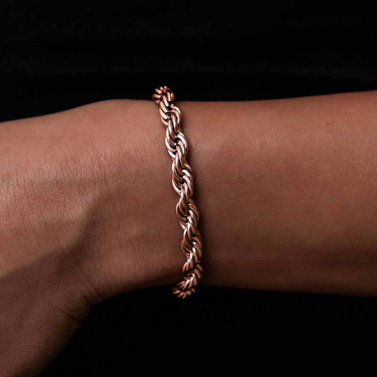 GLD Rope Bracelet in Rose Gold- 6mm
