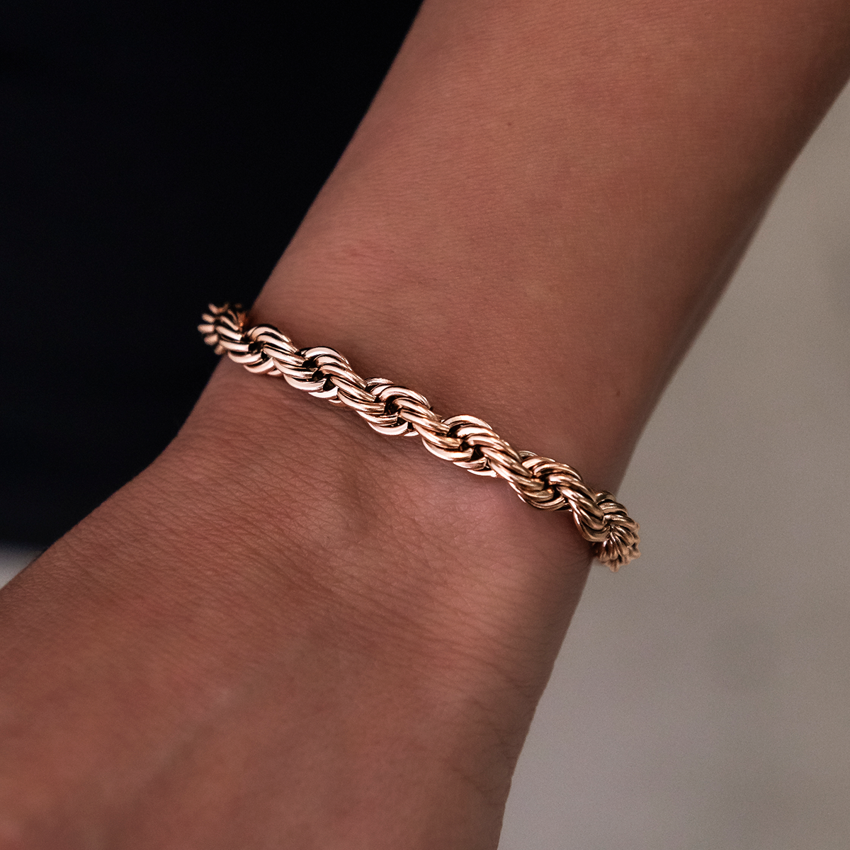GLD Rope Bracelet in Rose Gold- 6mm