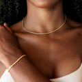 Rope Chain Necklace + Bracelet Bundle in Yellow Gold - 2mm