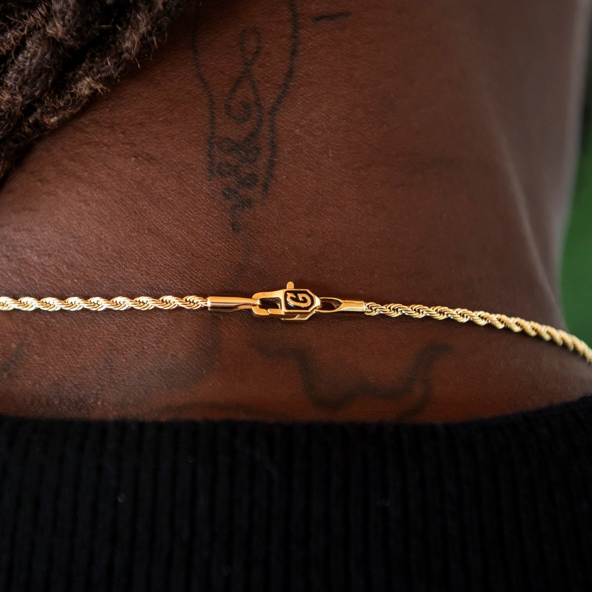 Rope Chain + Bracelet Bundle in White or Yellow Gold - 2mm