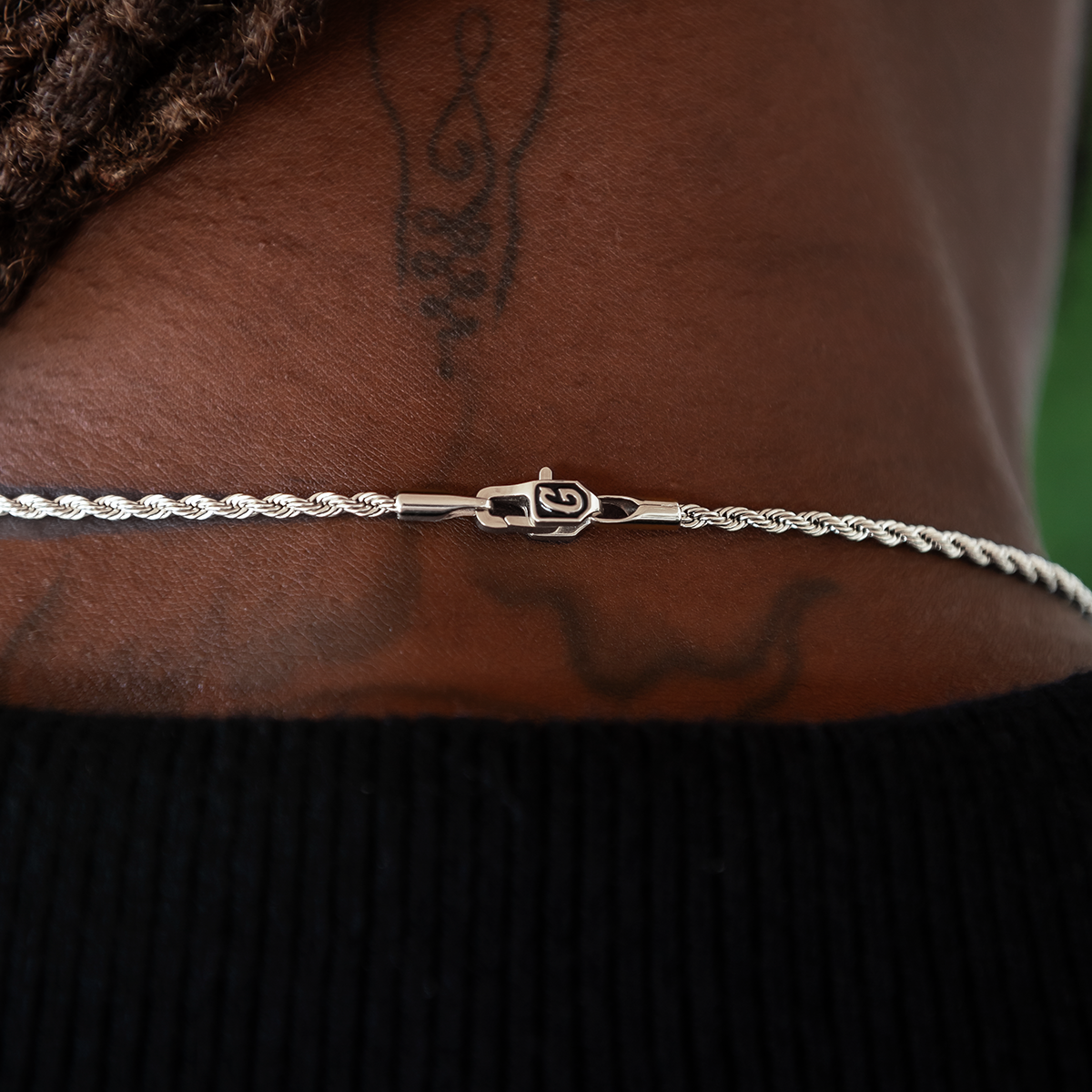 Rope Chain + Bracelet Bundle in White or Yellow Gold - 2mm