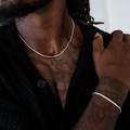 Rope Chain + Bracelet Bundle in White or Yellow Gold - 2mm