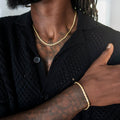 Adjustable Rope Chain + Bracelet Bundle in Yellow Gold - 4mm