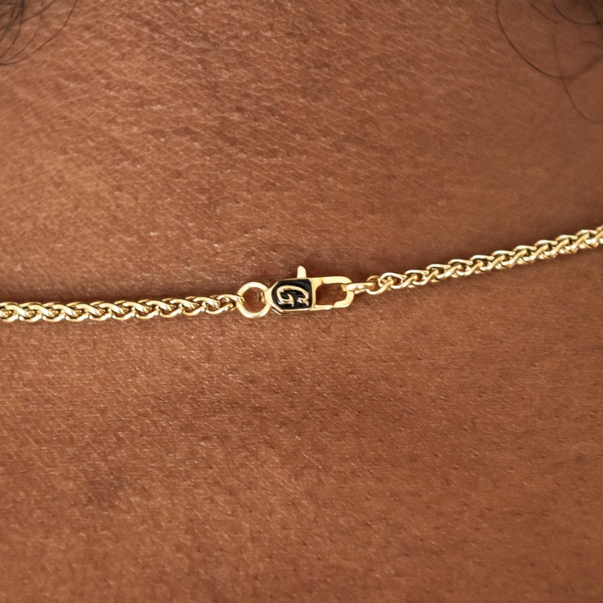 Palm Chain Necklace + Bracelet Bundle in Yellow Gold - 2mm