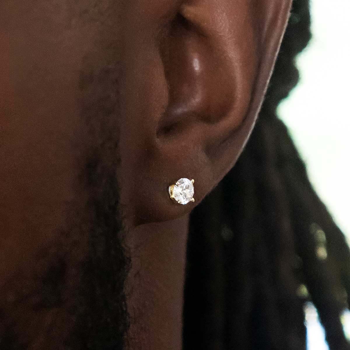 GLD 5mm Round Cut Diamond Stud Earrings in Yellow Gold