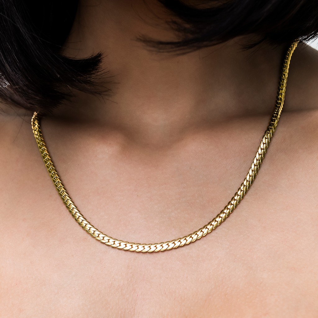 South Beach Cuban™ Necklace in Yellow Gold- 5mm