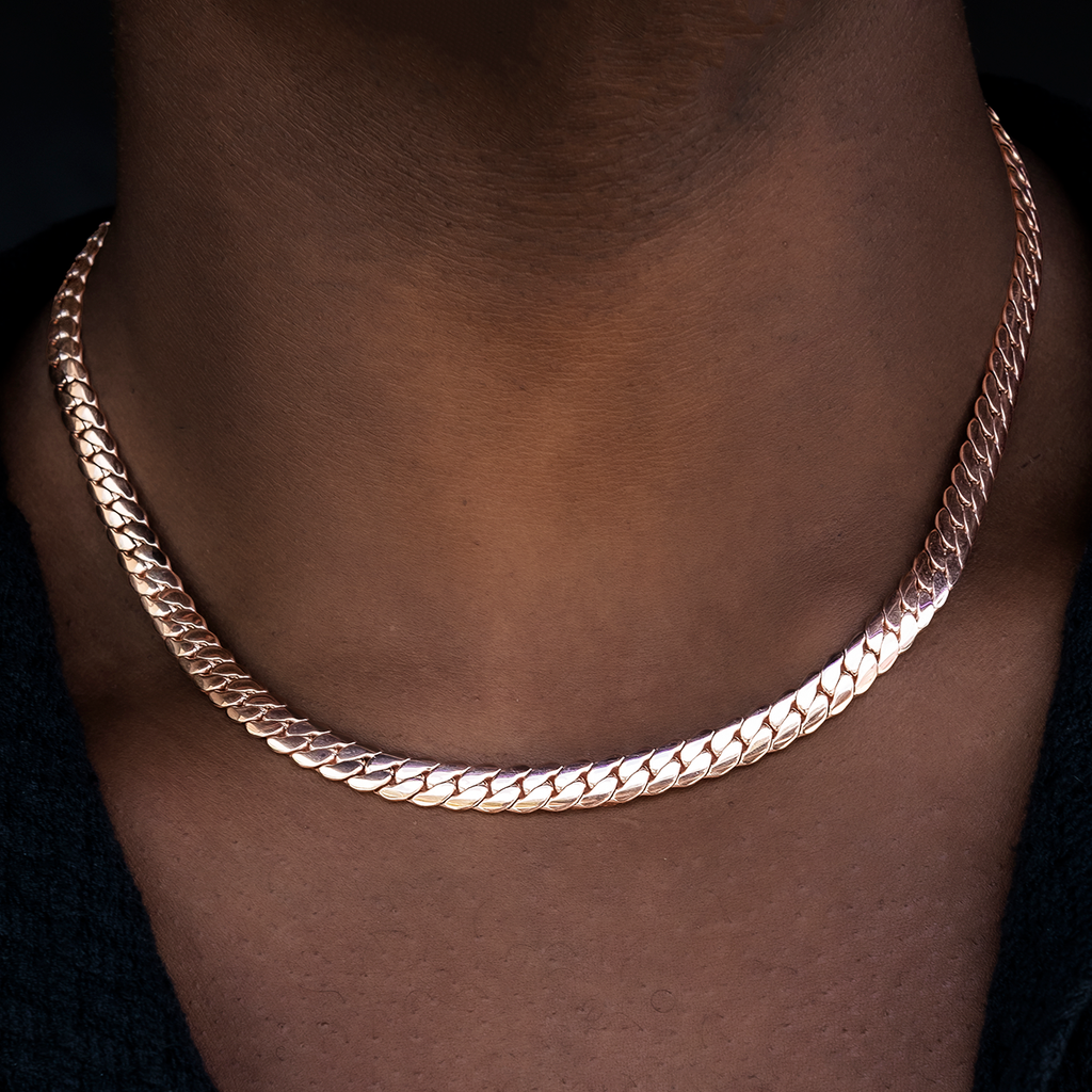 South Beach Cuban™ Chain in Rose Gold- 8mm