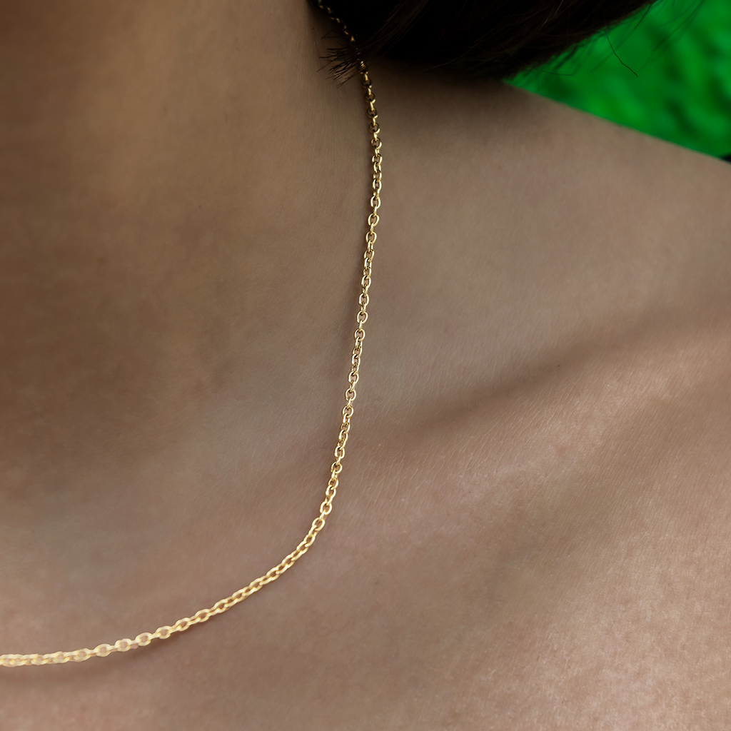 Cable Chain Necklace in Yellow Gold